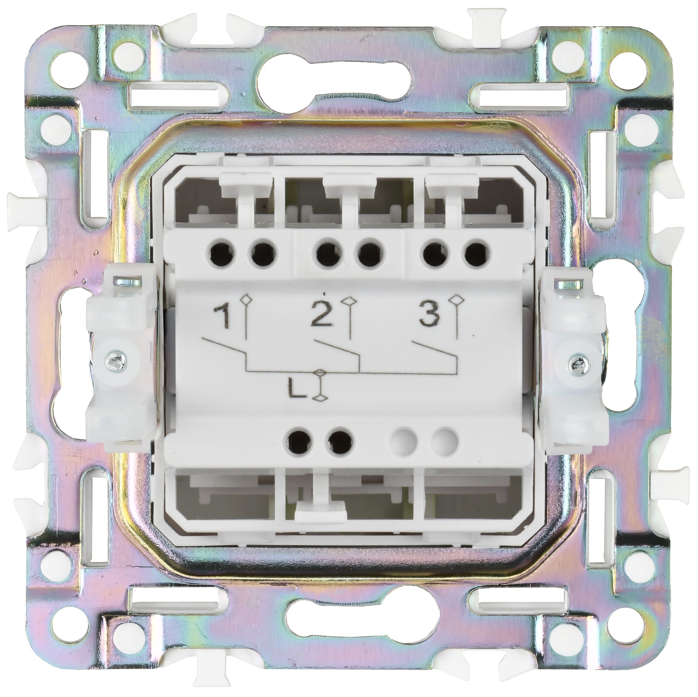             SKANDY Ажыратқыш 3 пернелі 10А SK-V11G жалбызды IEK    