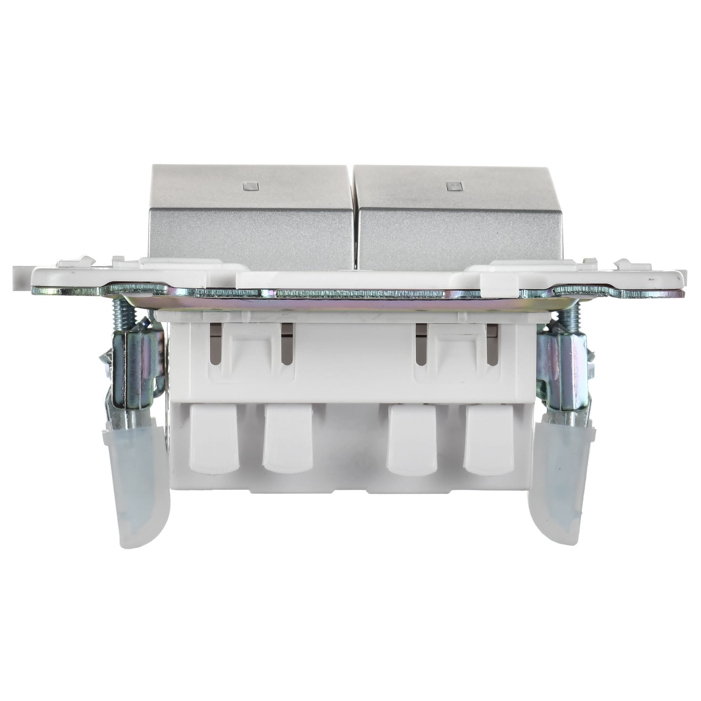             SKANDY Ажыратқыш, 2 пернелі, өтпелі, индикациямен, 10А SK-V10S күміс IEK    