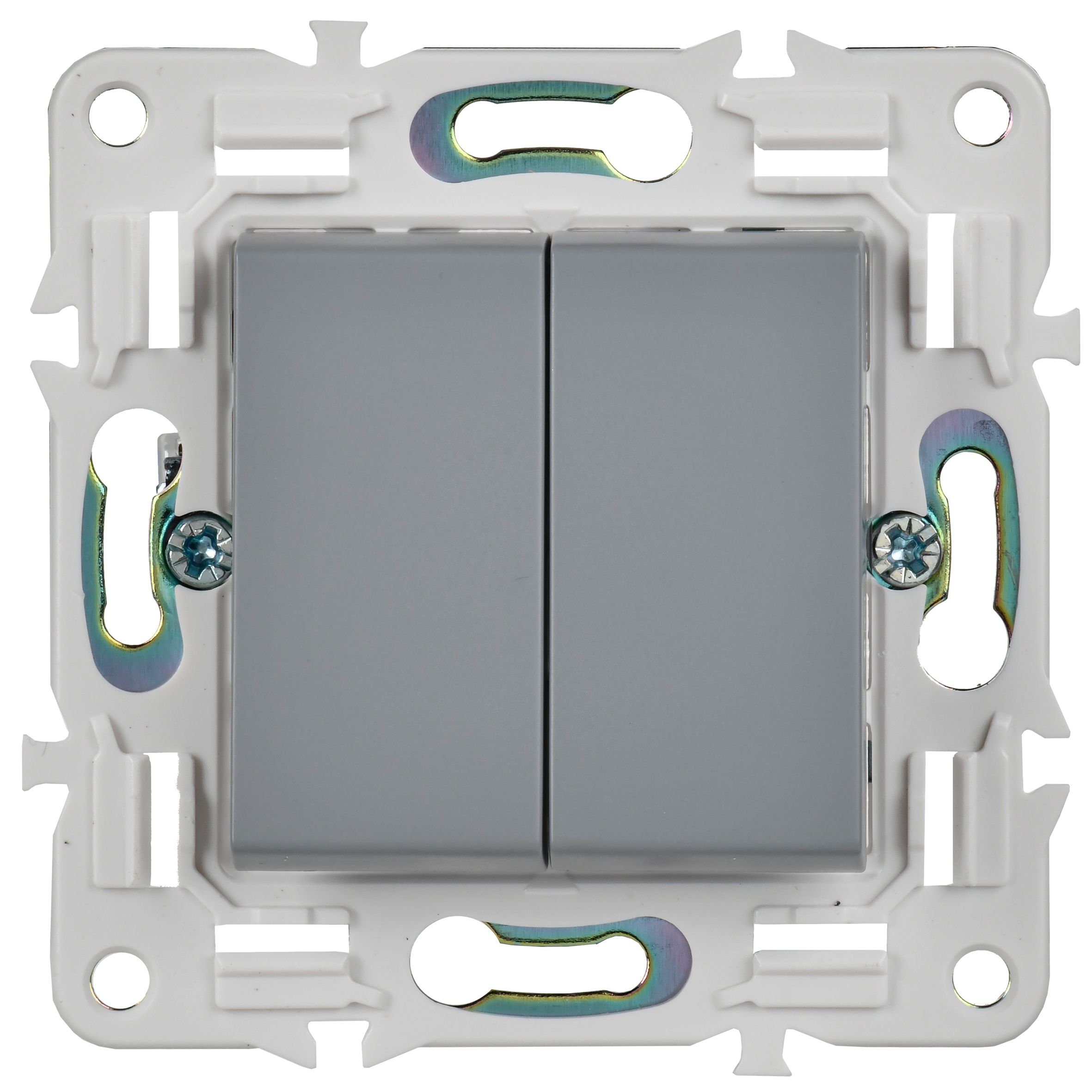             SKANDY Ажыратқыш, 2 пернелі, айқара 10А SK-V06Gr сұр IEK    