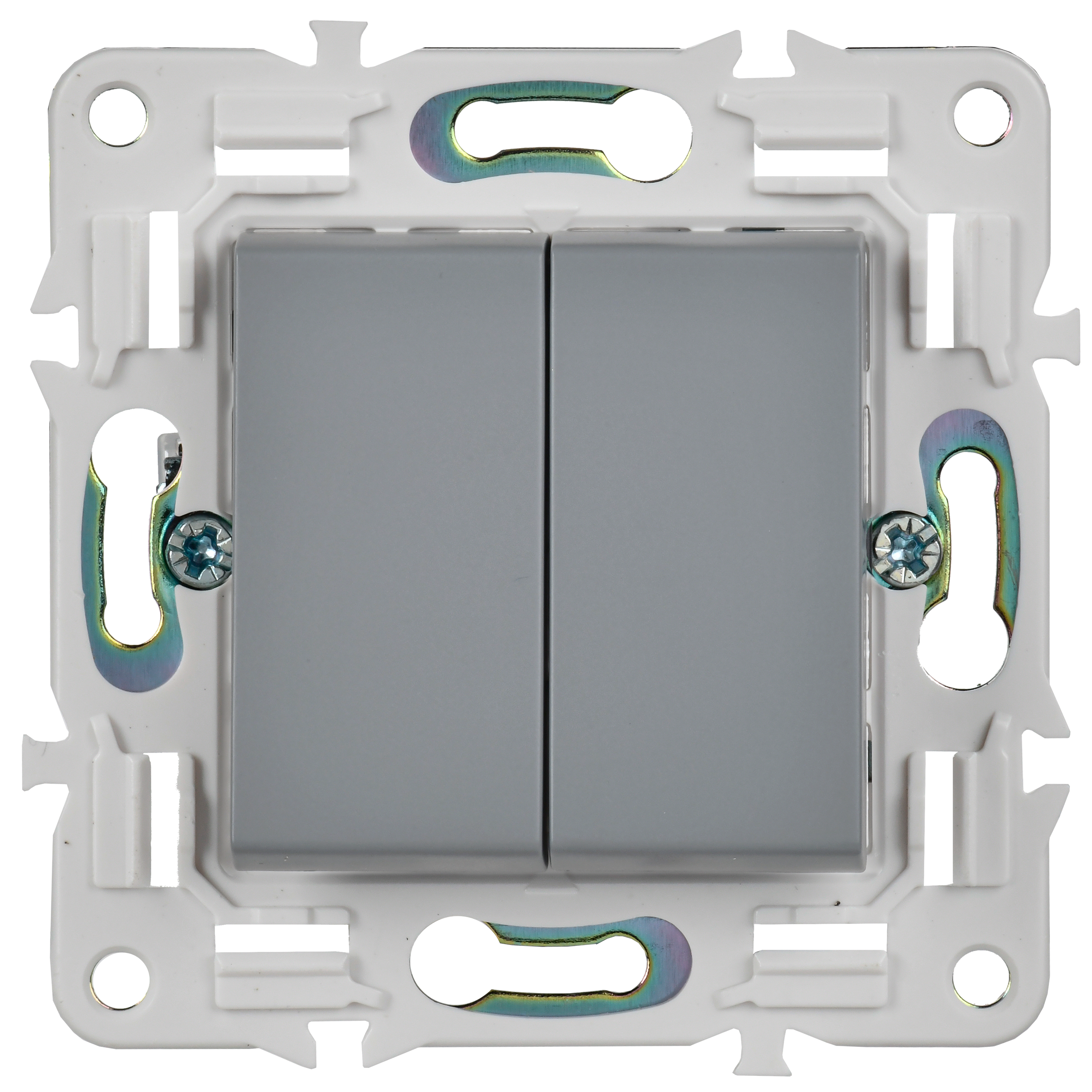             SKANDY Ажыратқыш, 2 пернелі, айқара 10А SK-V06Gr сұр IEK    