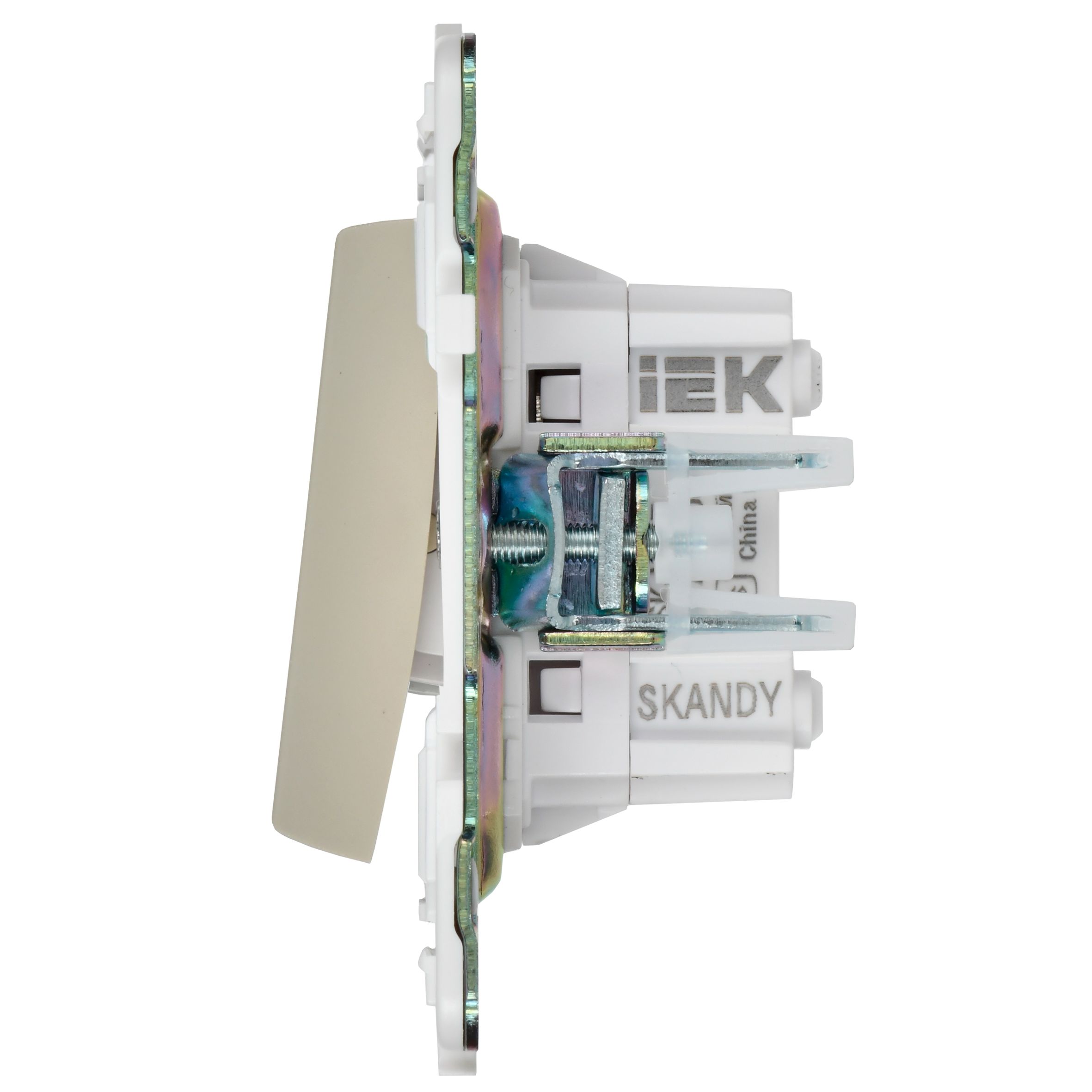             SKANDY Ажыратқыш, 2 пернелі, айқара 10А SK-V06B сарғыш IEK    