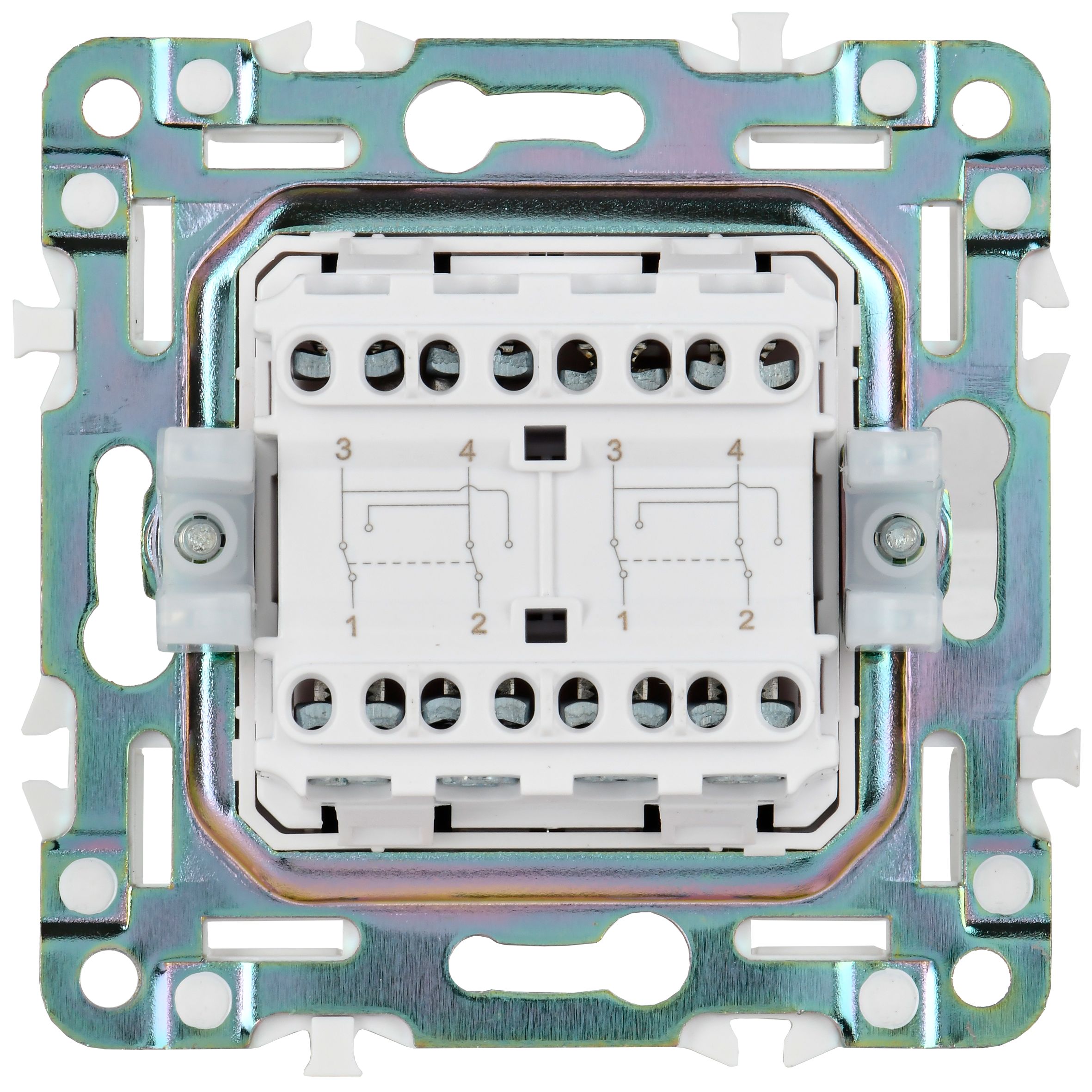             SKANDY Ажыратқыш, 2 пернелі, айқара 10А SK-V06B сарғыш IEK    