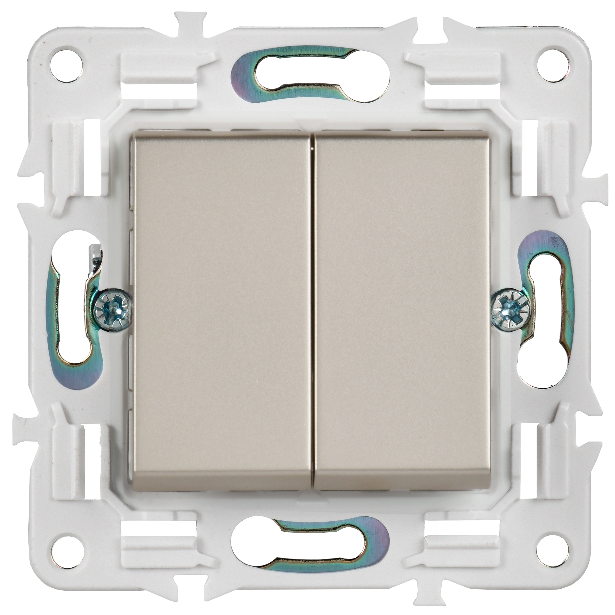             SKANDY Ажыратқыш, 2 пернелі, айқара 10А SK-V06Sh шампан IEK    