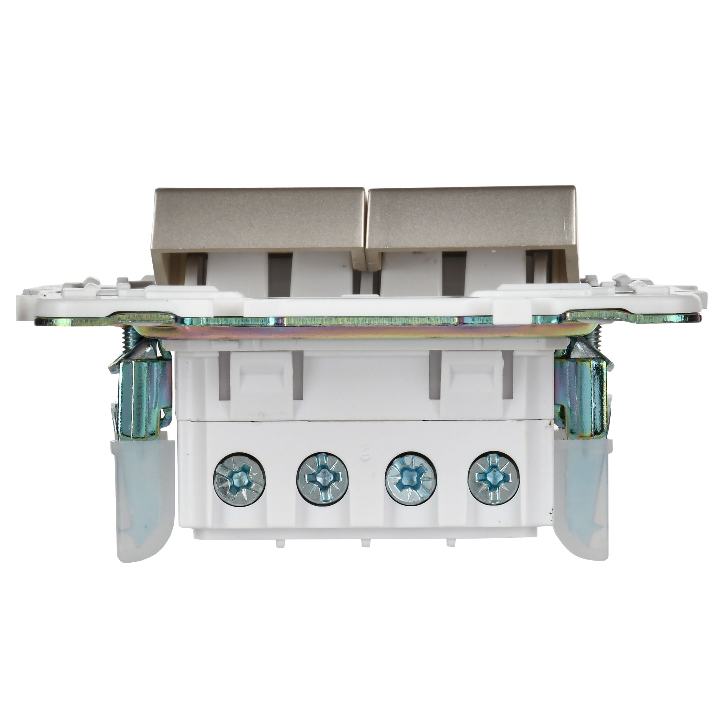             SKANDY Ажыратқыш, 2 пернелі, айқара 10А SK-V06Sh шампан IEK    