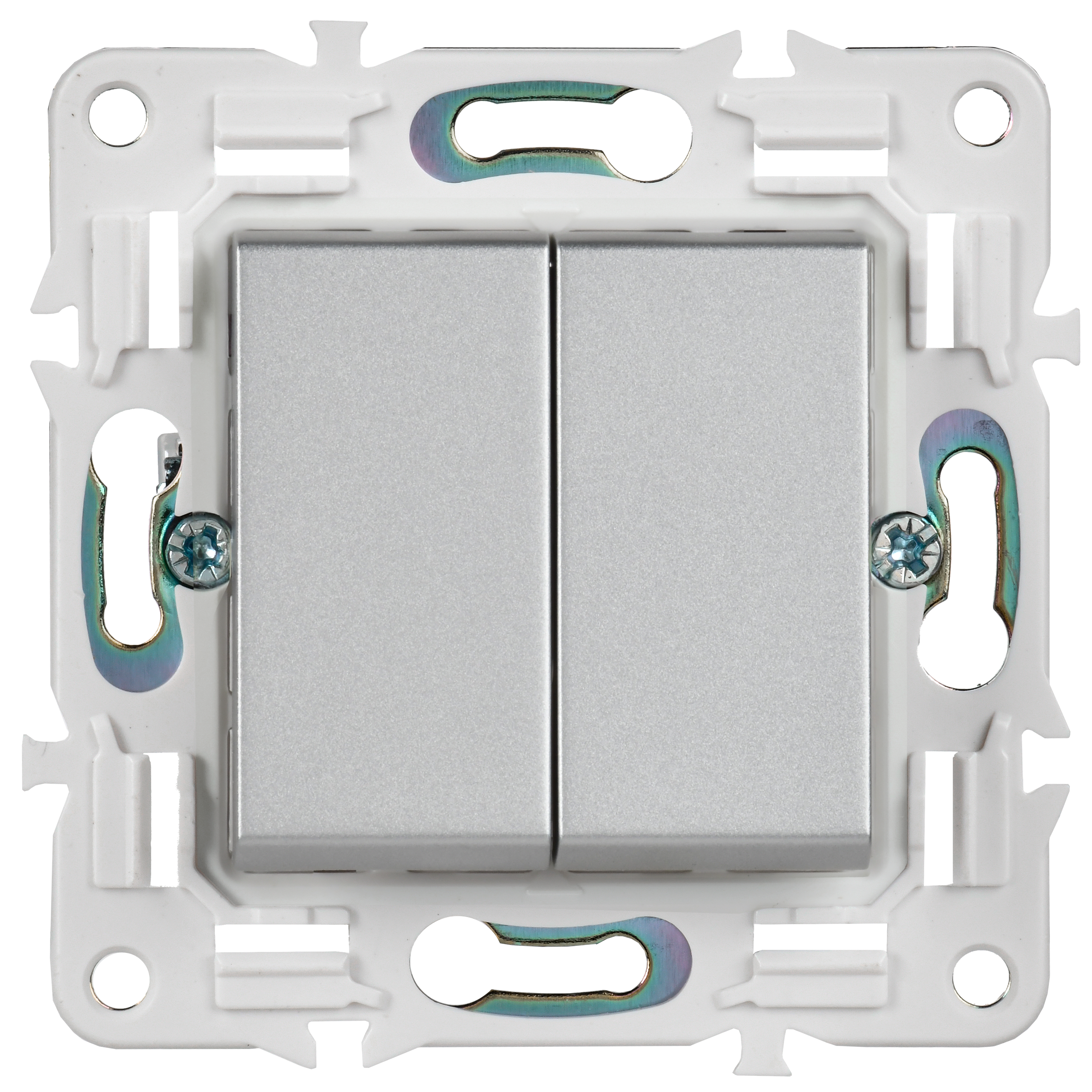 SKANDY Ажыратқыш, 2 пернелі, айқара 10А SK-V06S күміс IEK
