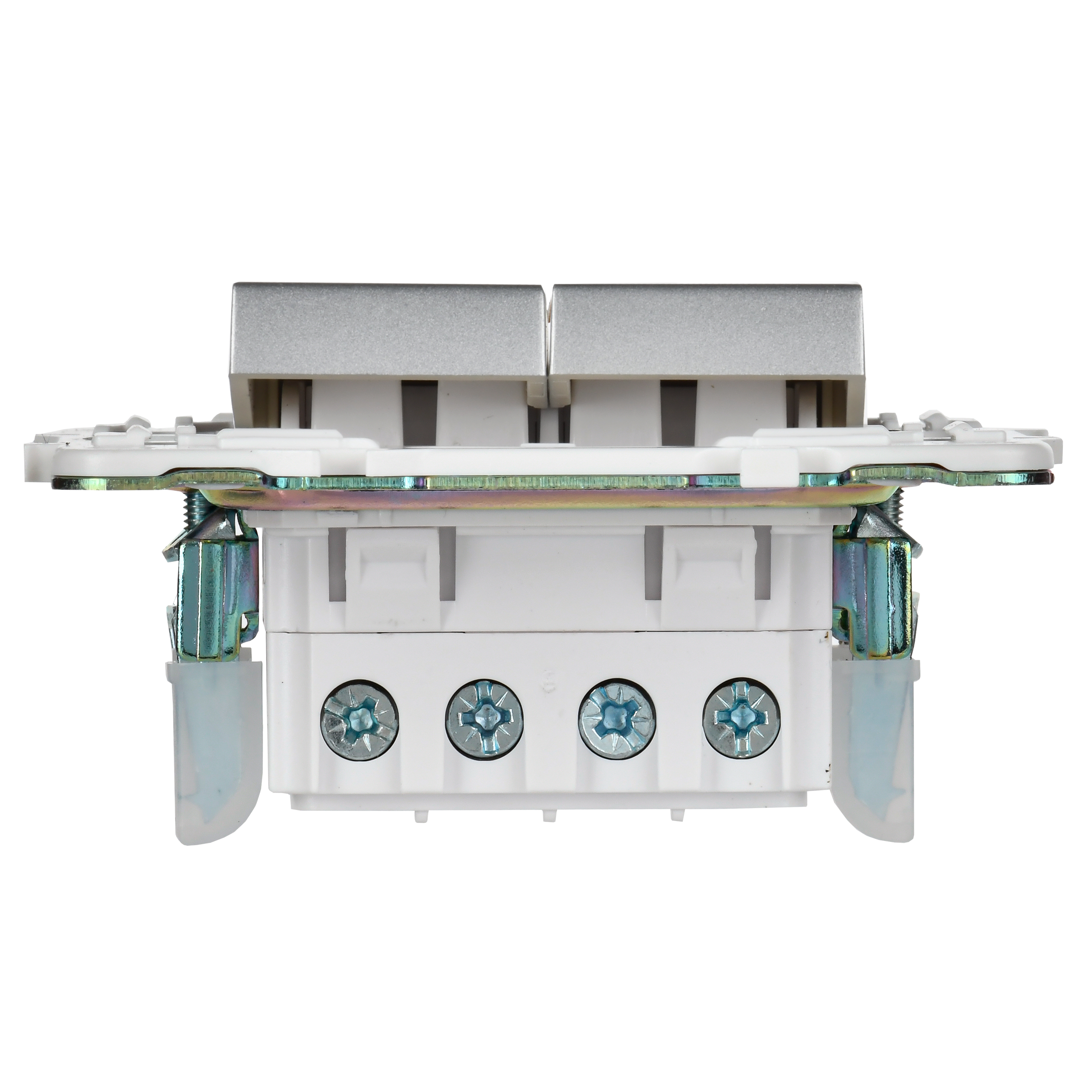 SKANDY Ажыратқыш, 2 пернелі, айқара 10А SK-V06S күміс IEK