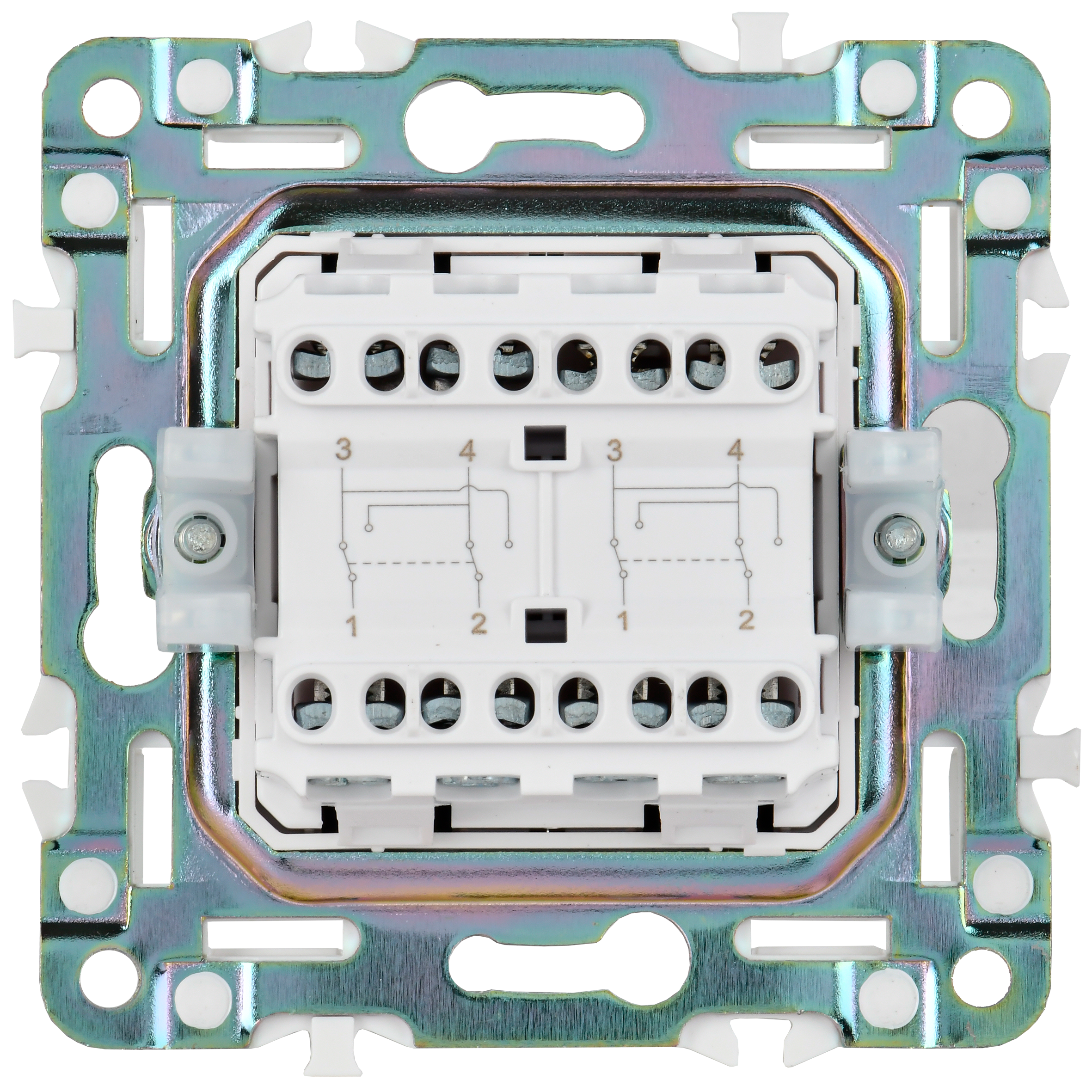 SKANDY Ажыратқыш, 2 пернелі, айқара 10А SK-V06S күміс IEK