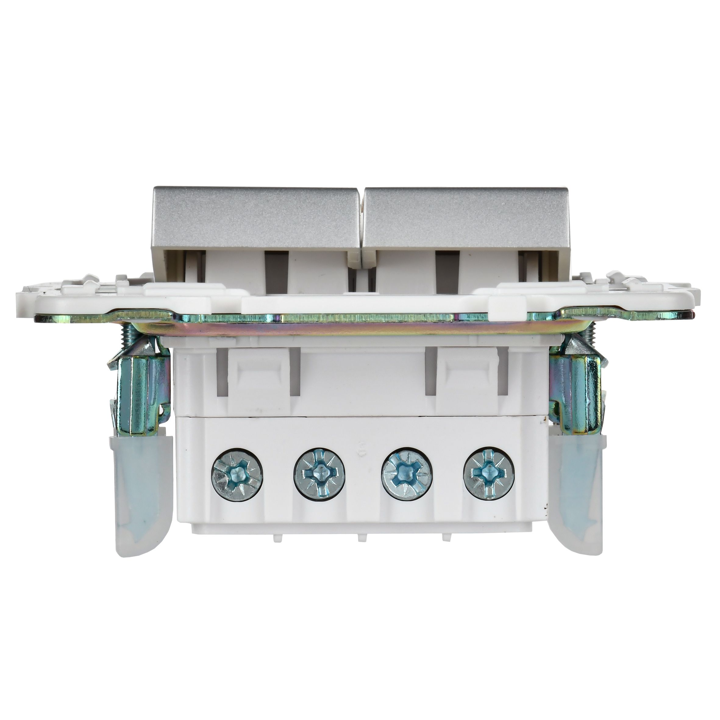             SKANDY Ажыратқыш, 2 пернелі, айқара 10А SK-V06S күміс IEK    