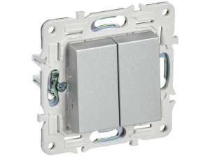SKANDY Выключатель 2-клавишный перекрестный 10А SK-V06S серебряный IEK