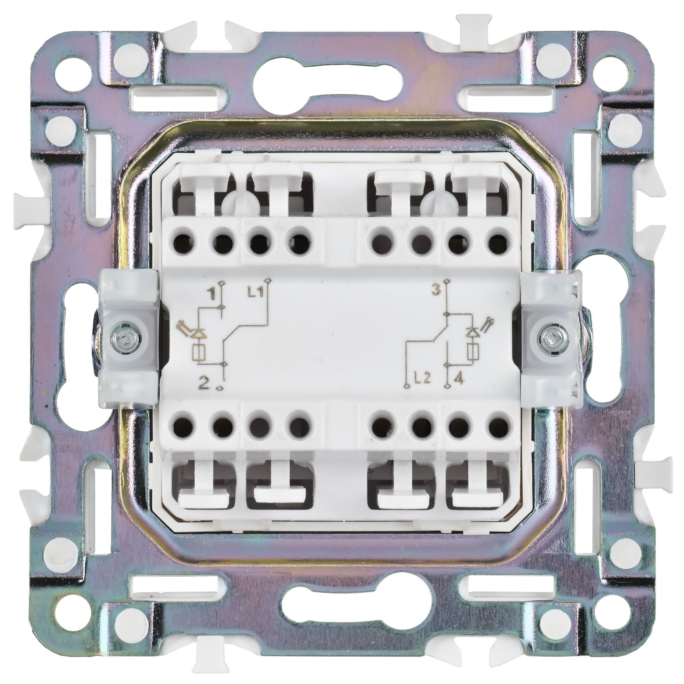             SKANDY Ажыратқыш, 2 пернелі, өтпелі, индикациямен, 10А SK-V10Gr сұр IEK    