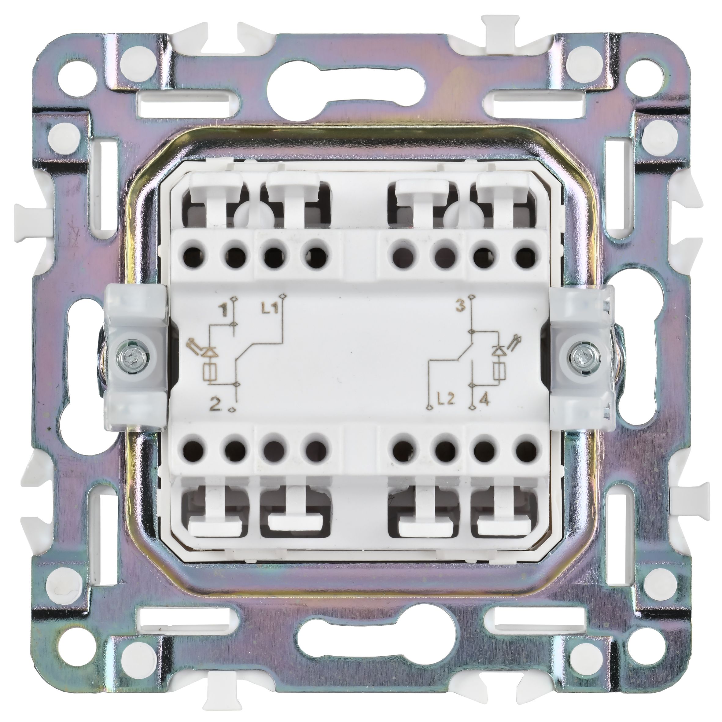             SKANDY Ажыратқыш, 2 пернелі, өтпелі, индикациямен, 10А SK-V10Gr сұр IEK    