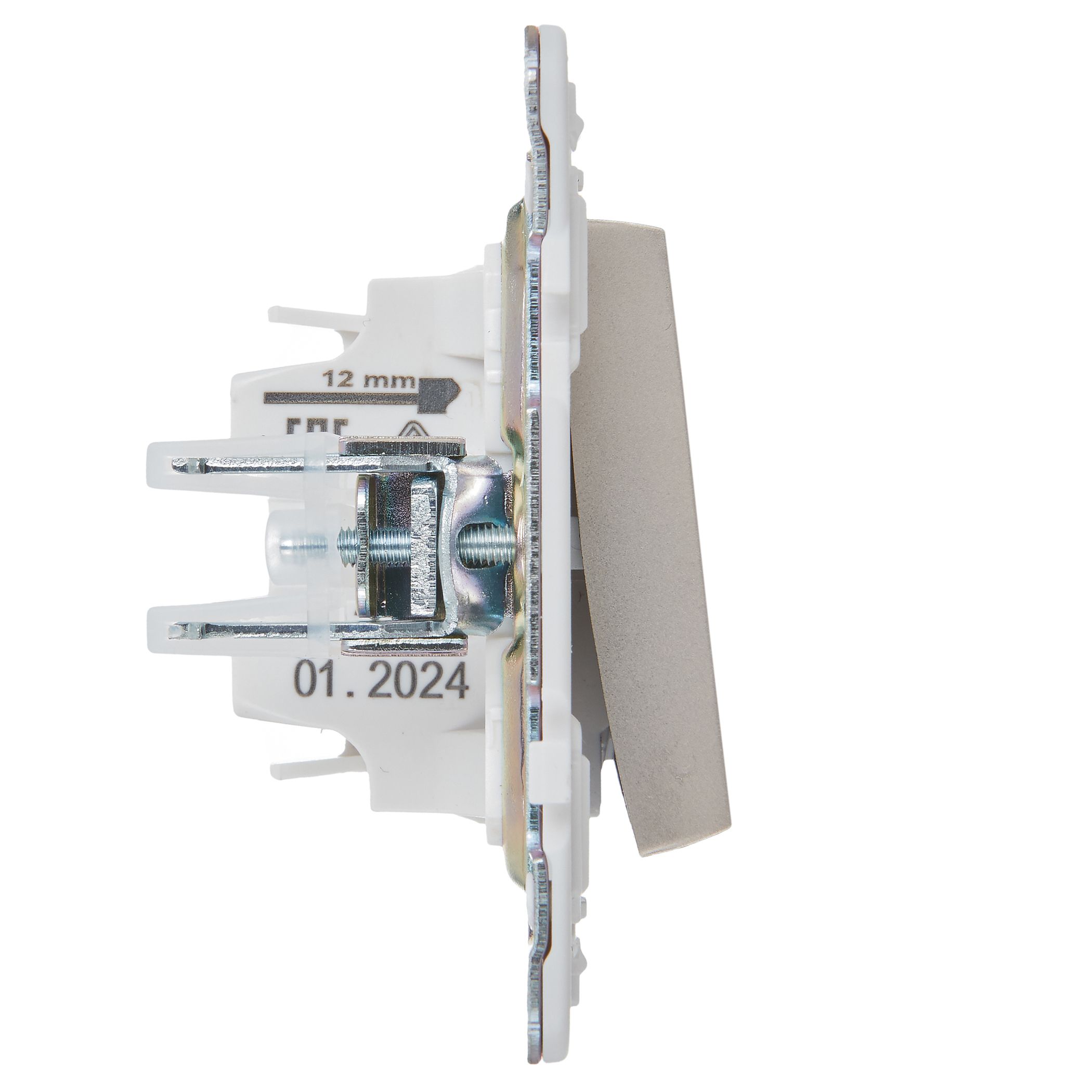             SKANDY Ажыратқыш 1 пернелі, индикациямен 10А SK-V07Sh шампан IEK    