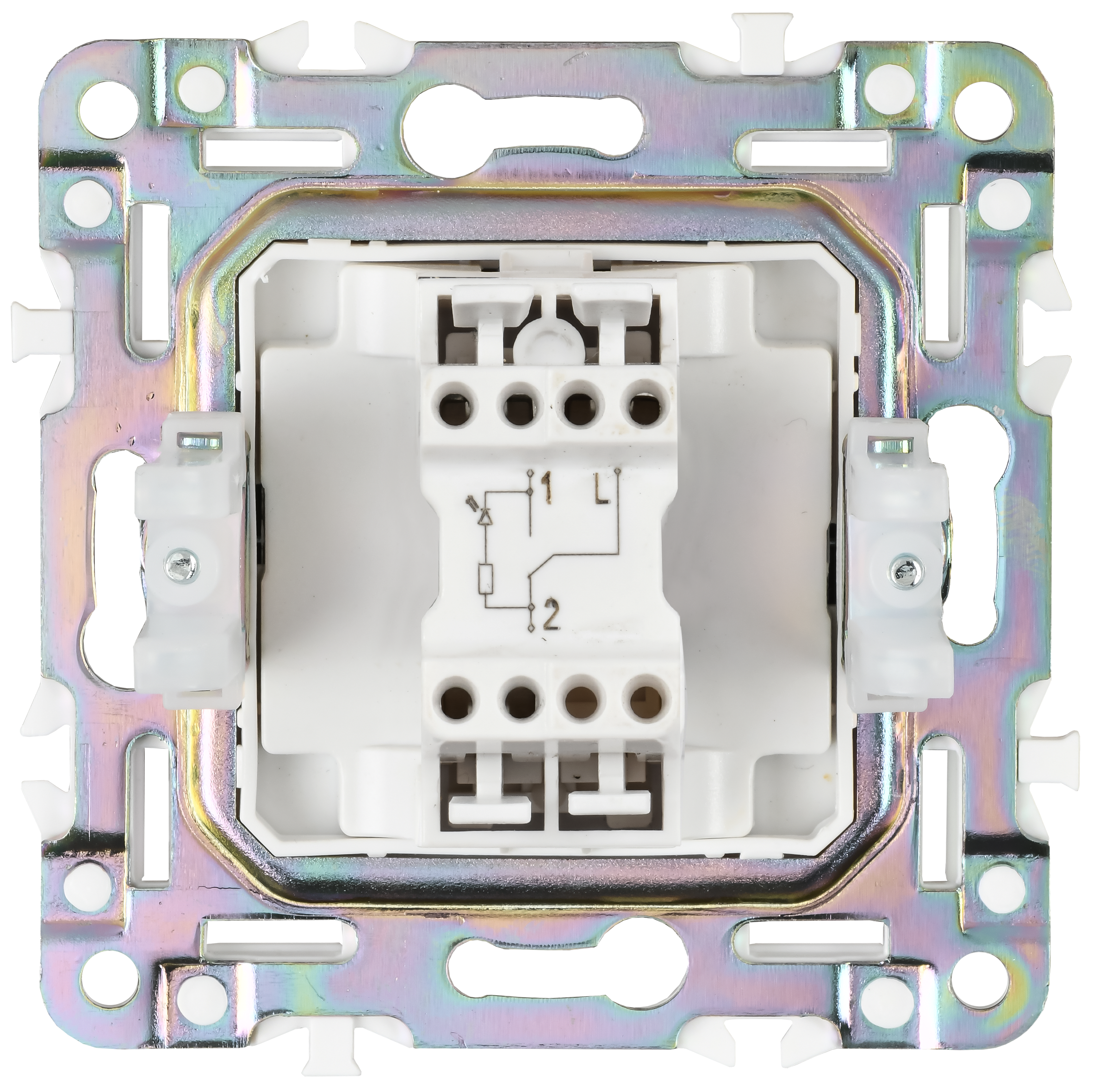             SKANDY Ажыратқыш, 1 пернелі, өтпелі, индикациямен, 10А SK-V08Gr сұр IEK    