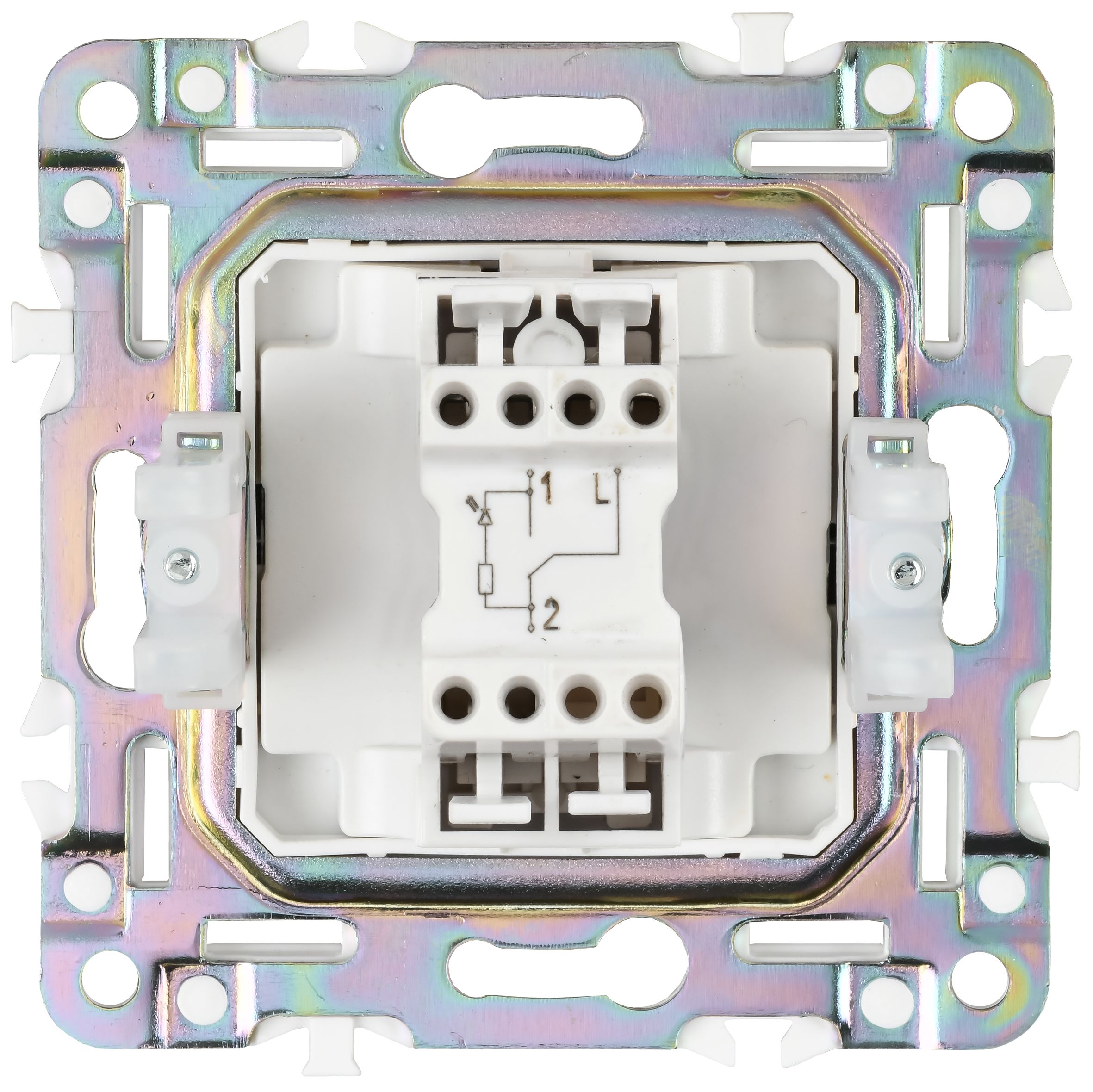             SKANDY Ажыратқыш, 1 пернелі, өтпелі, индикациямен, 10А SK-V08Gr сұр IEK    