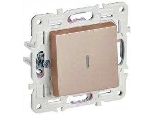 SKANDY Выключатель 1-клавишный проходной с индикацией 10А SK-V08Sa песочный IEK