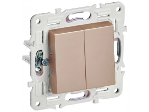 SKANDY Выключатель 2-клавишный перекрестный 10А SK-V06Sa песочный IEK