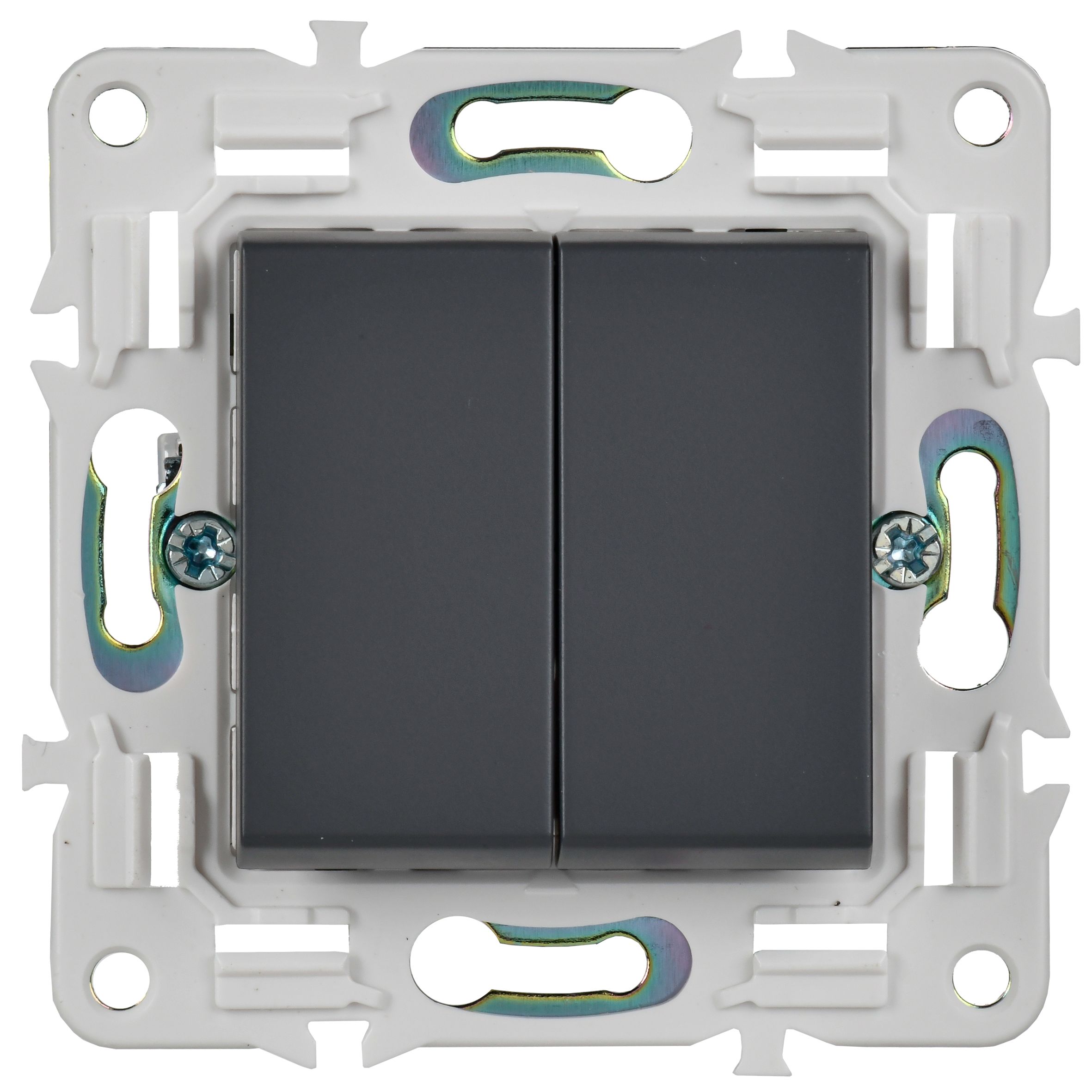             SKANDY Ажыратқыш, 2 пернелі, айқара 10А SK-V06T титан IEK    