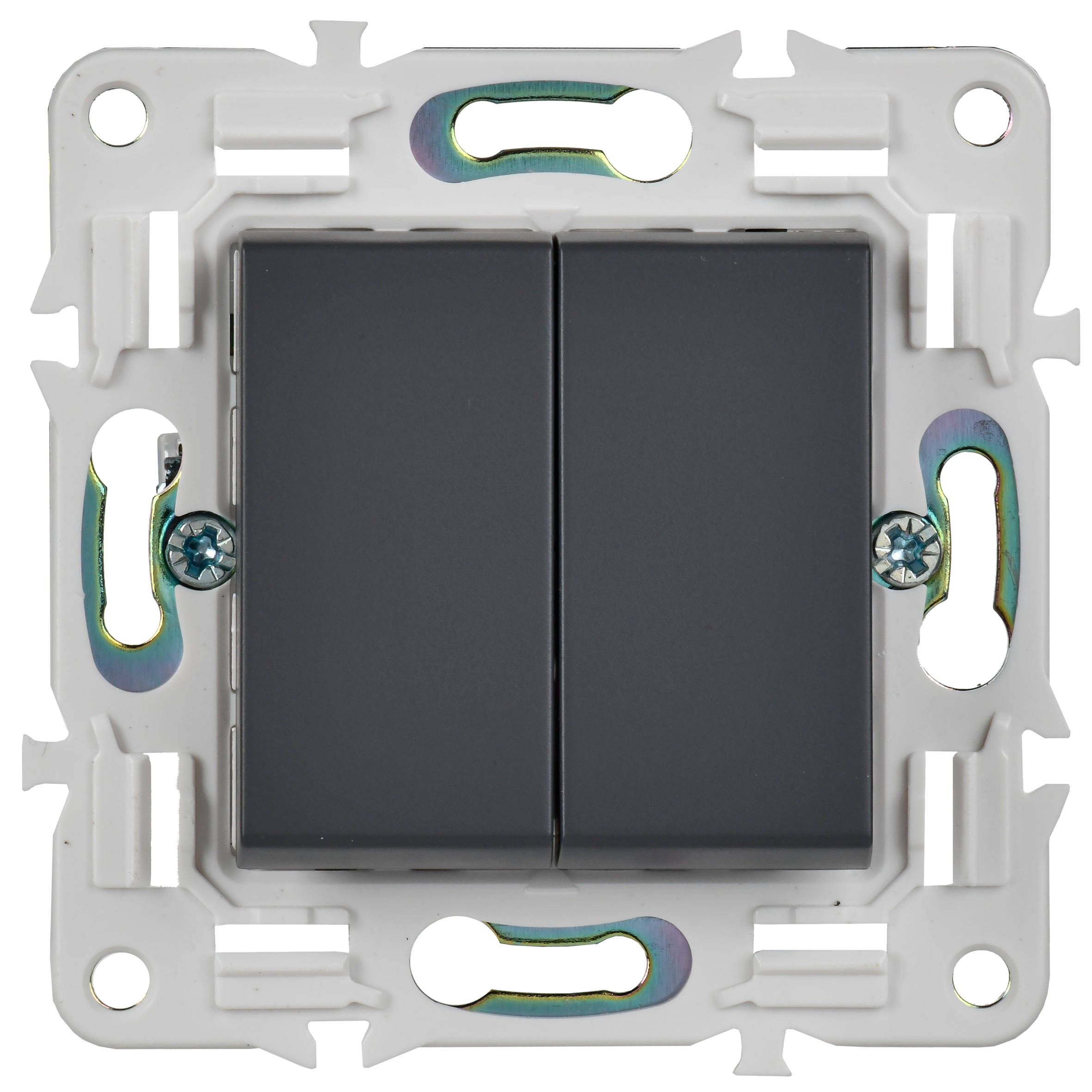             SKANDY Ажыратқыш, 2 пернелі, айқара 10А SK-V06T титан IEK    