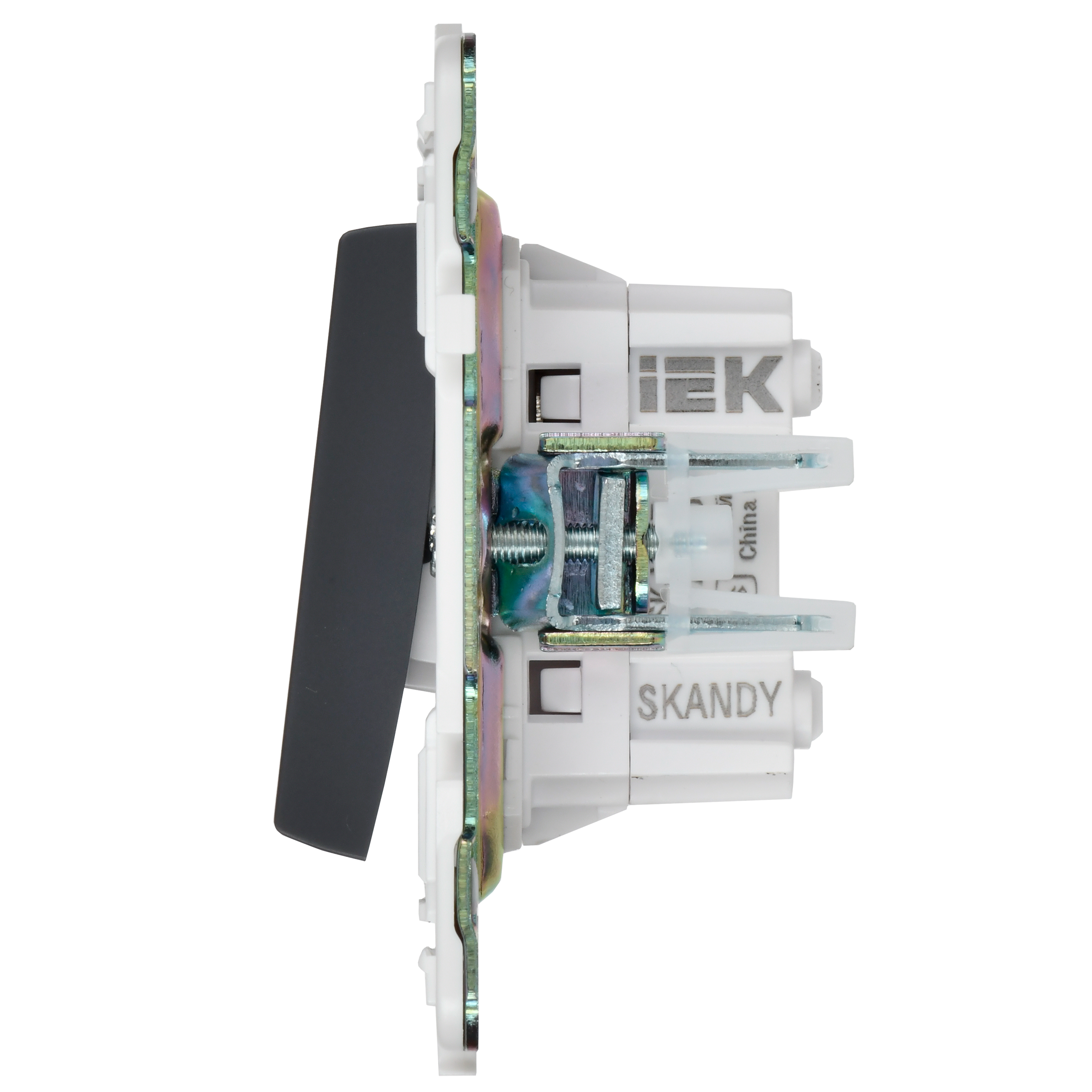             SKANDY Ажыратқыш, 2 пернелі, айқара 10А SK-V06T титан IEK    