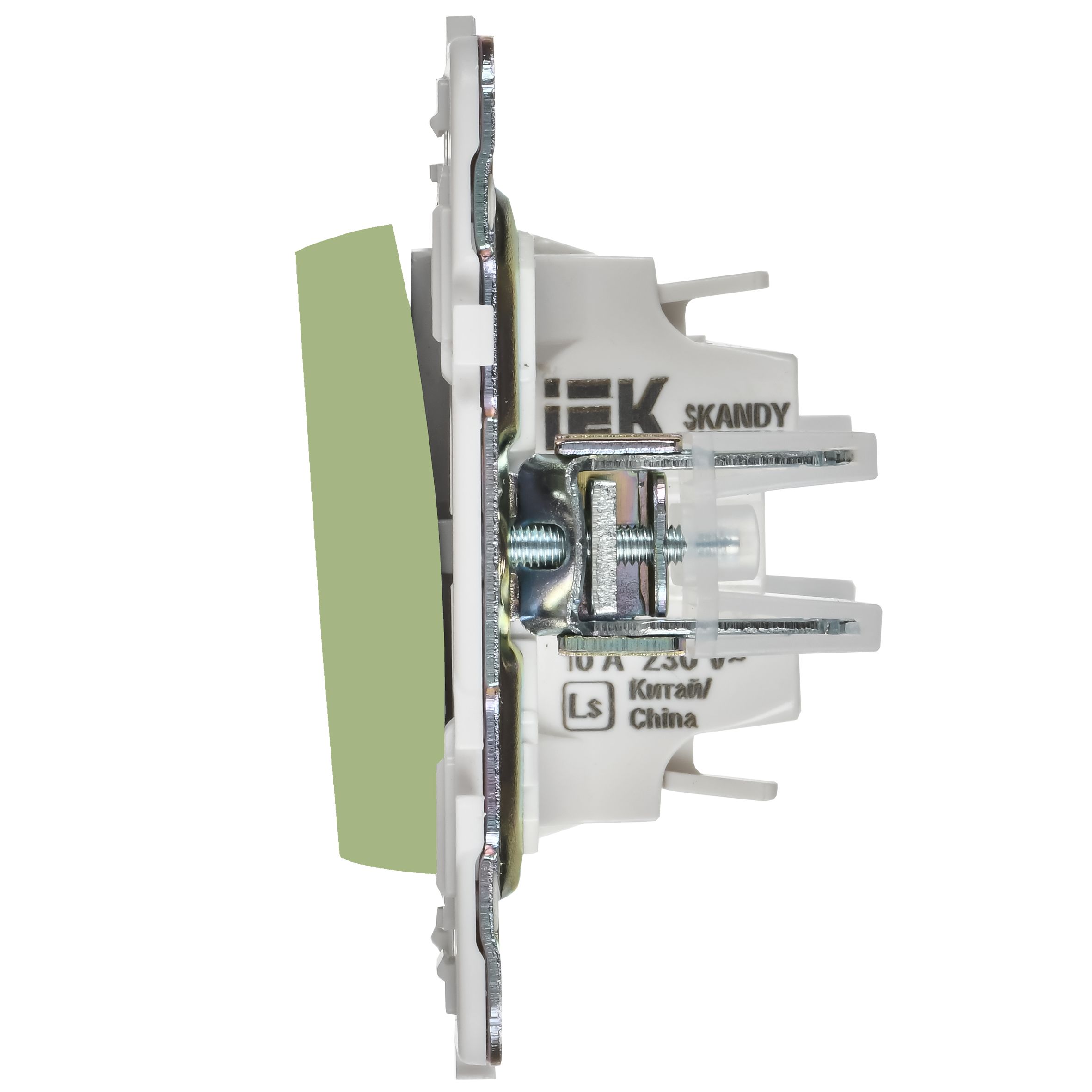             SKANDY Ажыратқыш 1 пернелі, индикациямен 10А SK-V07G жалбызды IEK    