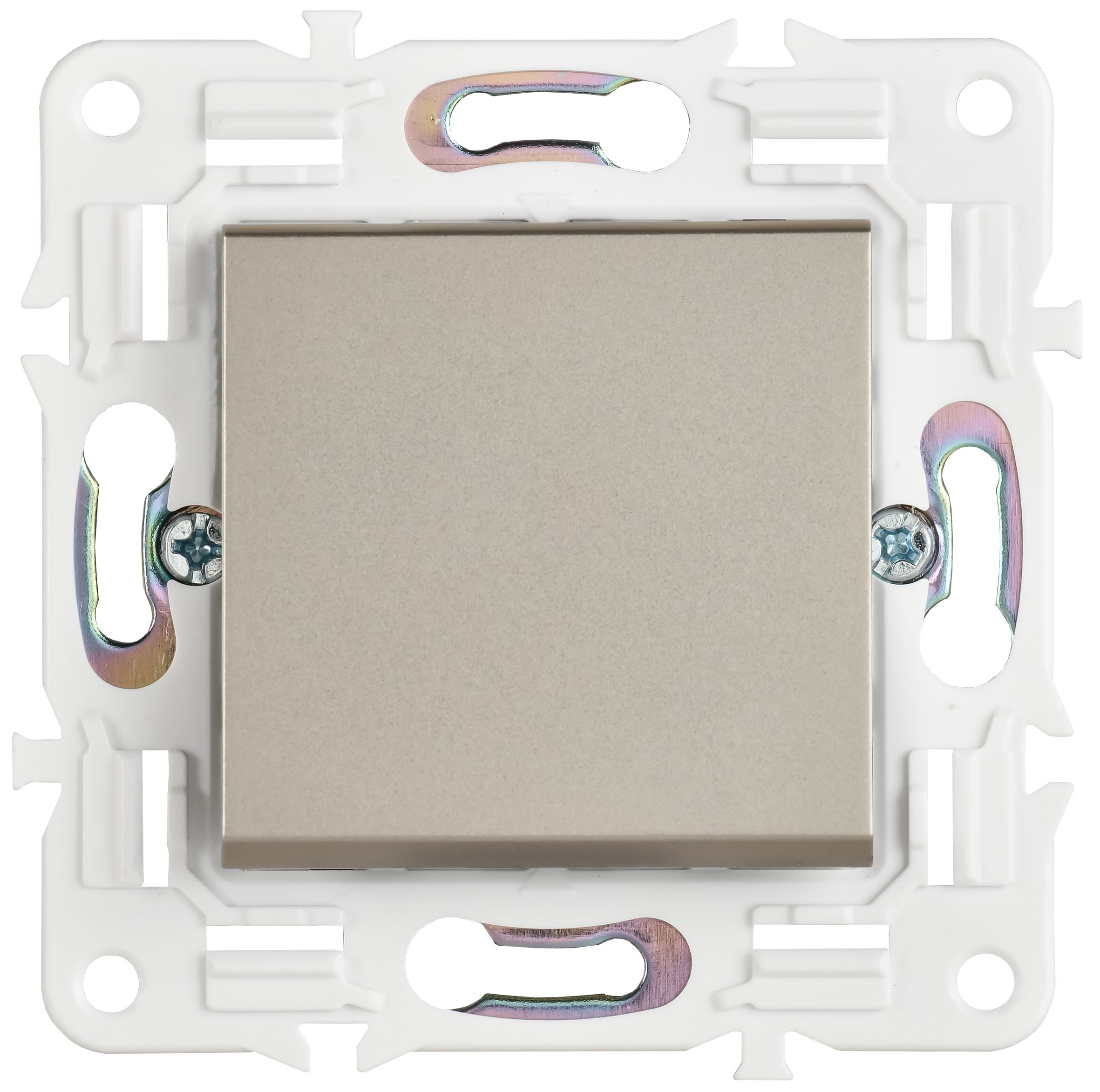             SKANDY Ажыратқыш 1 пернелі, өтпелі 10А SK-V02Sh шампан IEK    