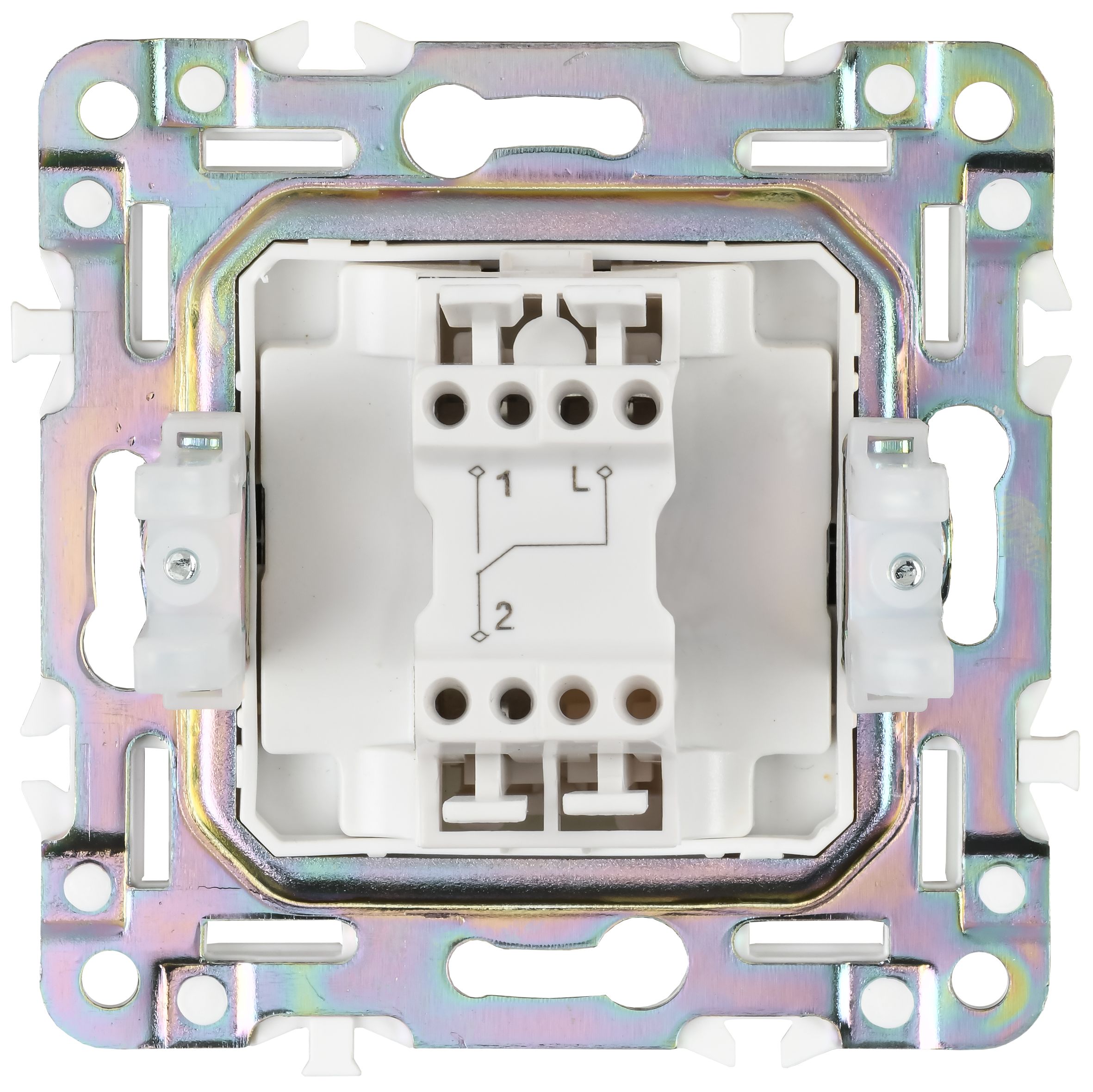             SKANDY Ажыратқыш 1 пернелі, өтпелі 10А SK-V02Sh шампан IEK    