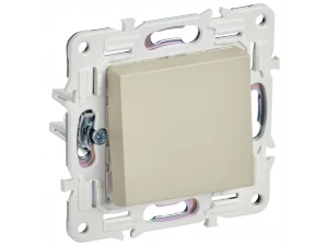 SKANDY Выключатель 1-клавишный проходной 10А SK-V02B бежевый IEK