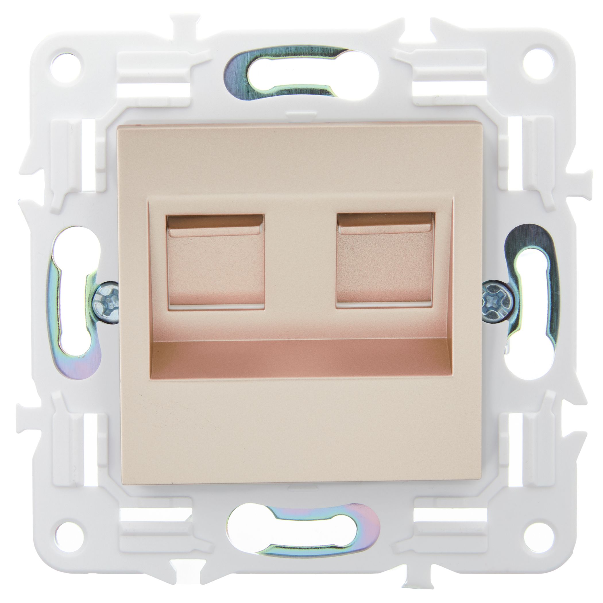             SKANDY Розетка, компьютерге арналған, екілі RJ45 категория 6 SK-K04Sa құм IEK    