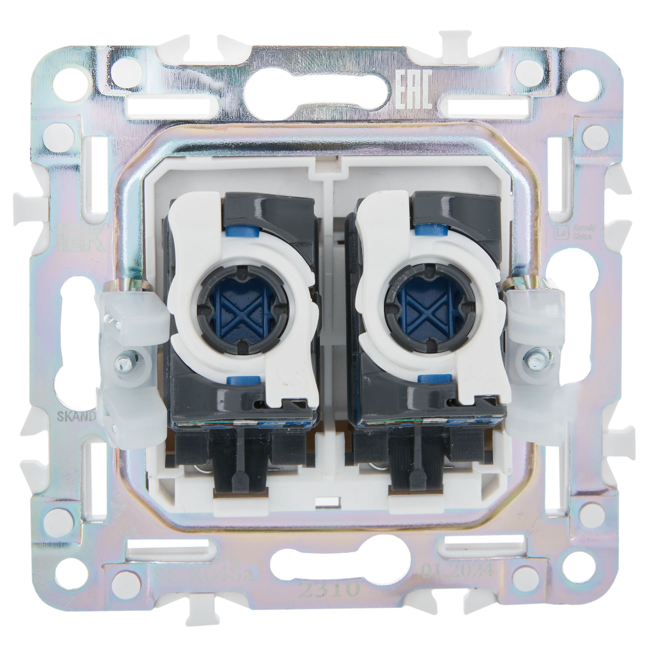             SKANDY Розетка, компьютерге арналған, екілі RJ45 категория 6 SK-K04Sa құм IEK    