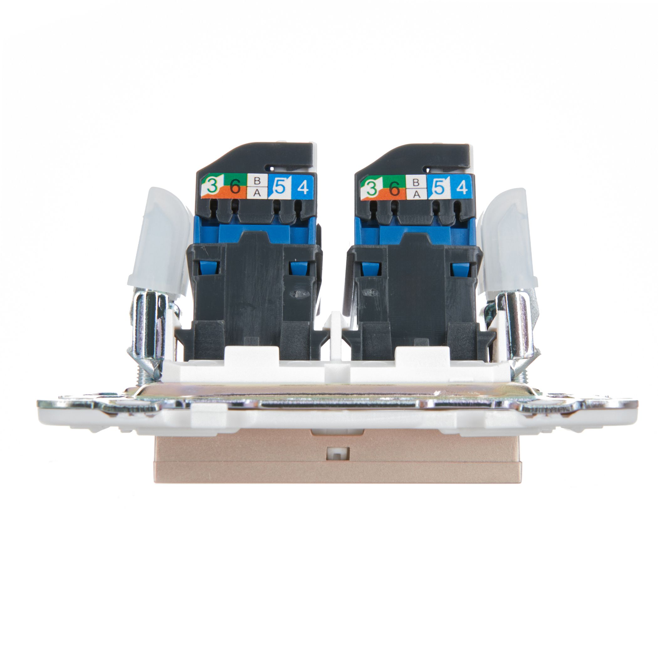             SKANDY Розетка, компьютерге арналған, екілі RJ45 категория 6 SK-K04Sa құм IEK    
