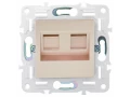             SKANDY Розетка, компьютерге арналған, екілі RJ45 категория 6 SK-K04Sa құм IEK    