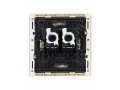             FORTE&PIANO Розетка, компьютерге арналған, екілі RJ45 категория 6 FP434 ваниль IEK    