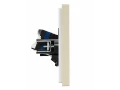             FORTE&PIANO Розетка, компьютерге арналған, екілі RJ45 категория 6 FP434 ваниль IEK    
