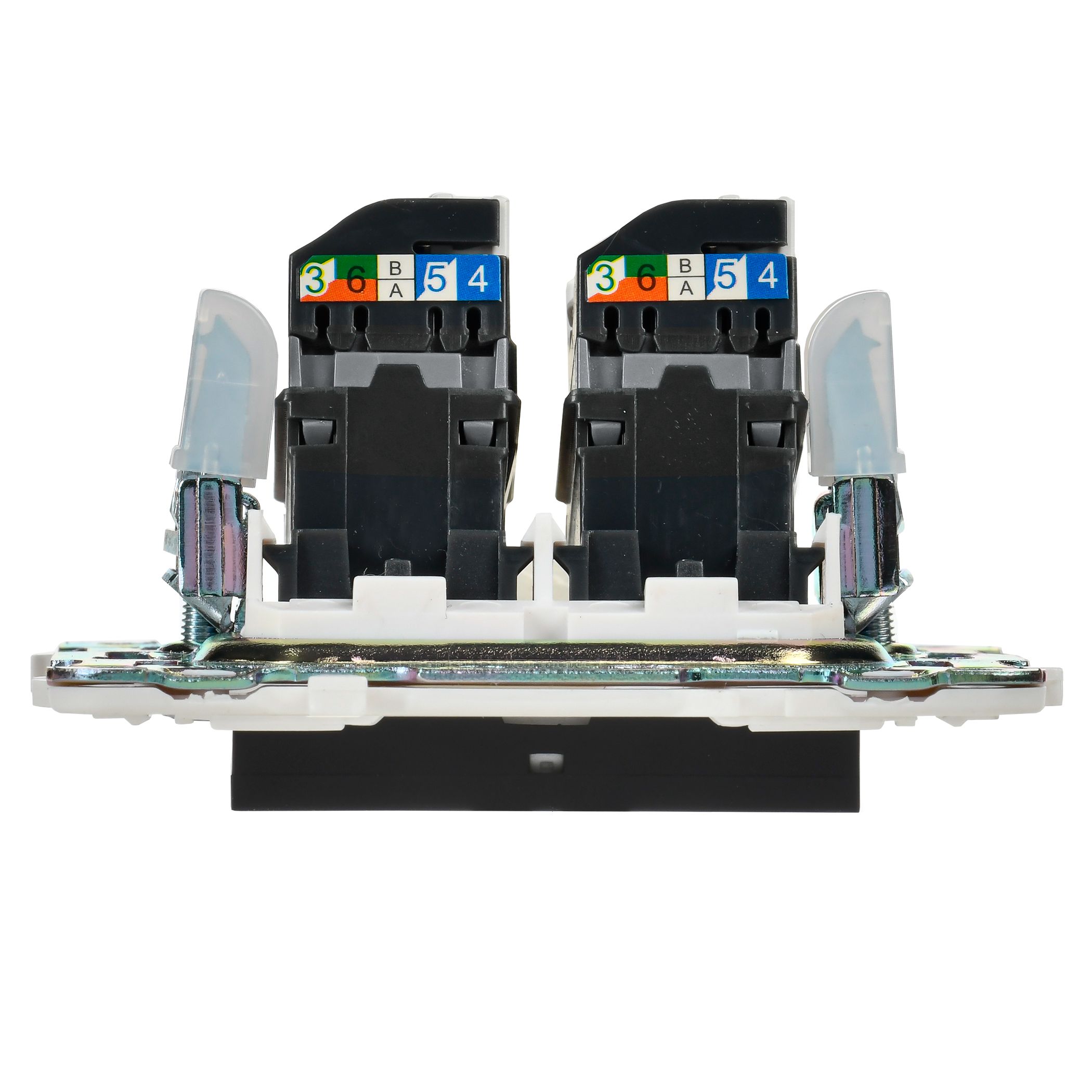             SKANDY Розетка, компьютерге арналған, екілі RJ45 категория 5Е SK-K03Bl қара IEK    