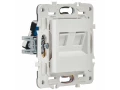             SKANDY Розетка, компьютерге арналған, екілі RJ45 категория 5Е SK-K03W арктикалық ақ IEK    
