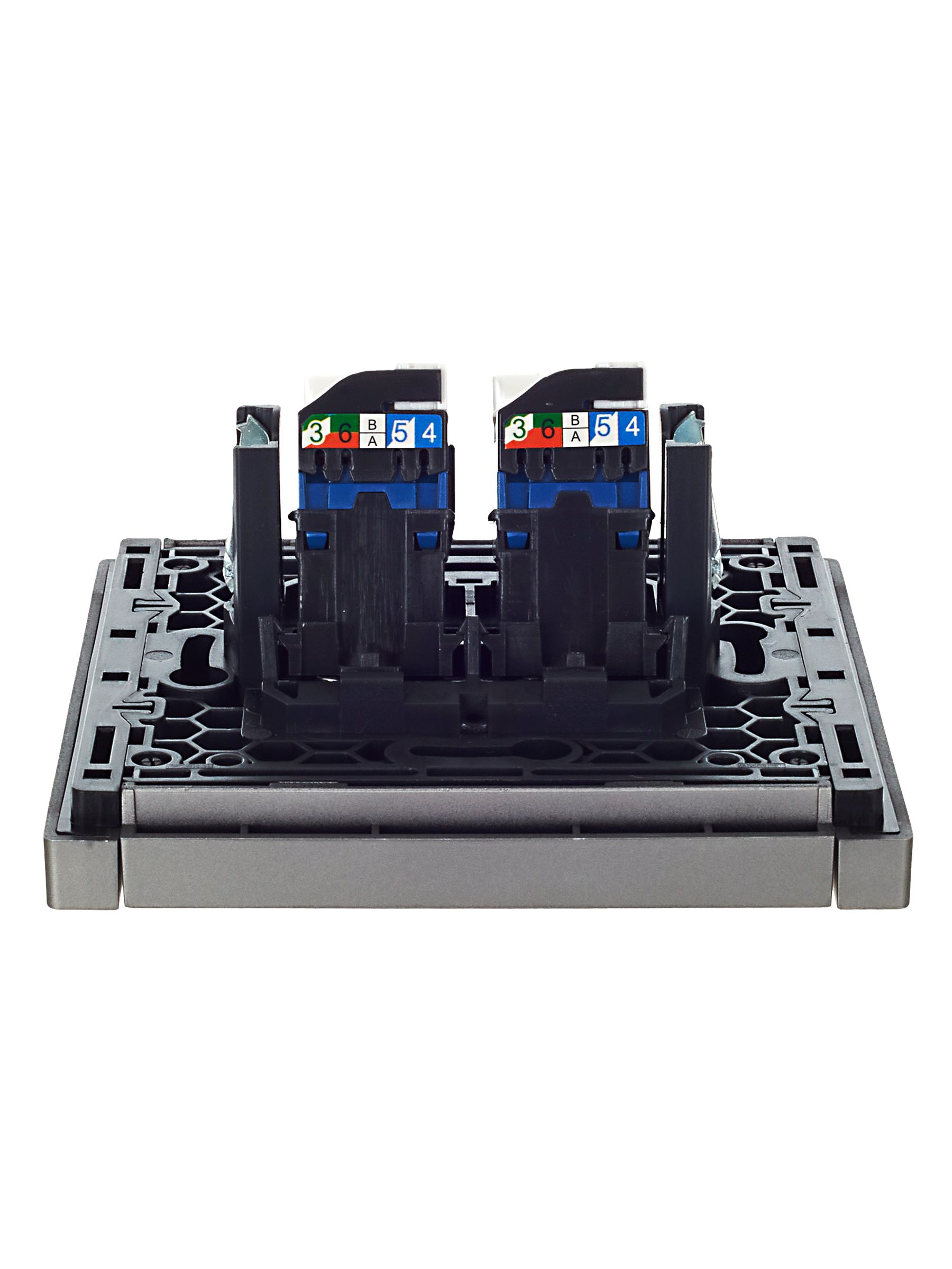             FORTE&PIANO Розетка, компьютерге арналған, екілі RJ45 категория 6 FP534 болат IEK    