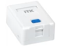            ITK Қабырғалы розетка Кэкорпусы, бір модульді орнату үшін Keystone Jack ақ    