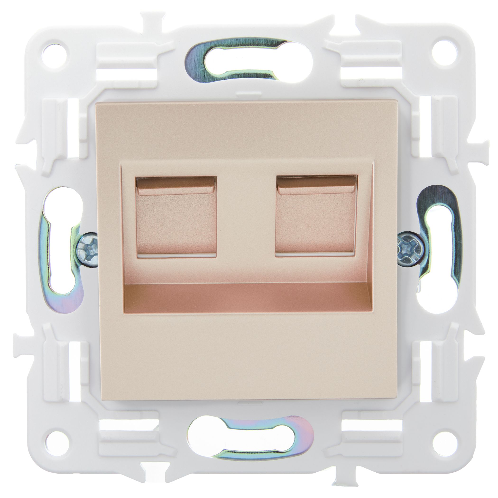             SKANDY Розетка, компьютерге арналған, екілі RJ45 категория 5Е SK-K03Sa құм IEK    