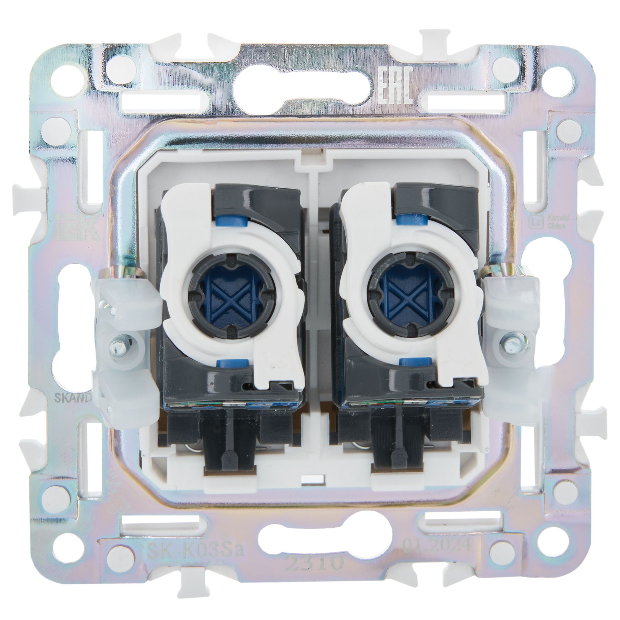             SKANDY Розетка, компьютерге арналған, екілі RJ45 категория 5Е SK-K03Sa құм IEK    