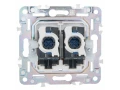             SKANDY Розетка, компьютерге арналған, екілі RJ45 категория 5Е SK-K03Sa құм IEK    