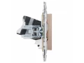             SKANDY Розетка, компьютерге арналған, екілі RJ45 категория 5Е SK-K03Sa құм IEK    