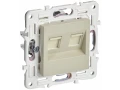             SKANDY Розетка, компьютерге арналған, екілі RJ45 категория 6 SK-K04B сарғыш IEK    