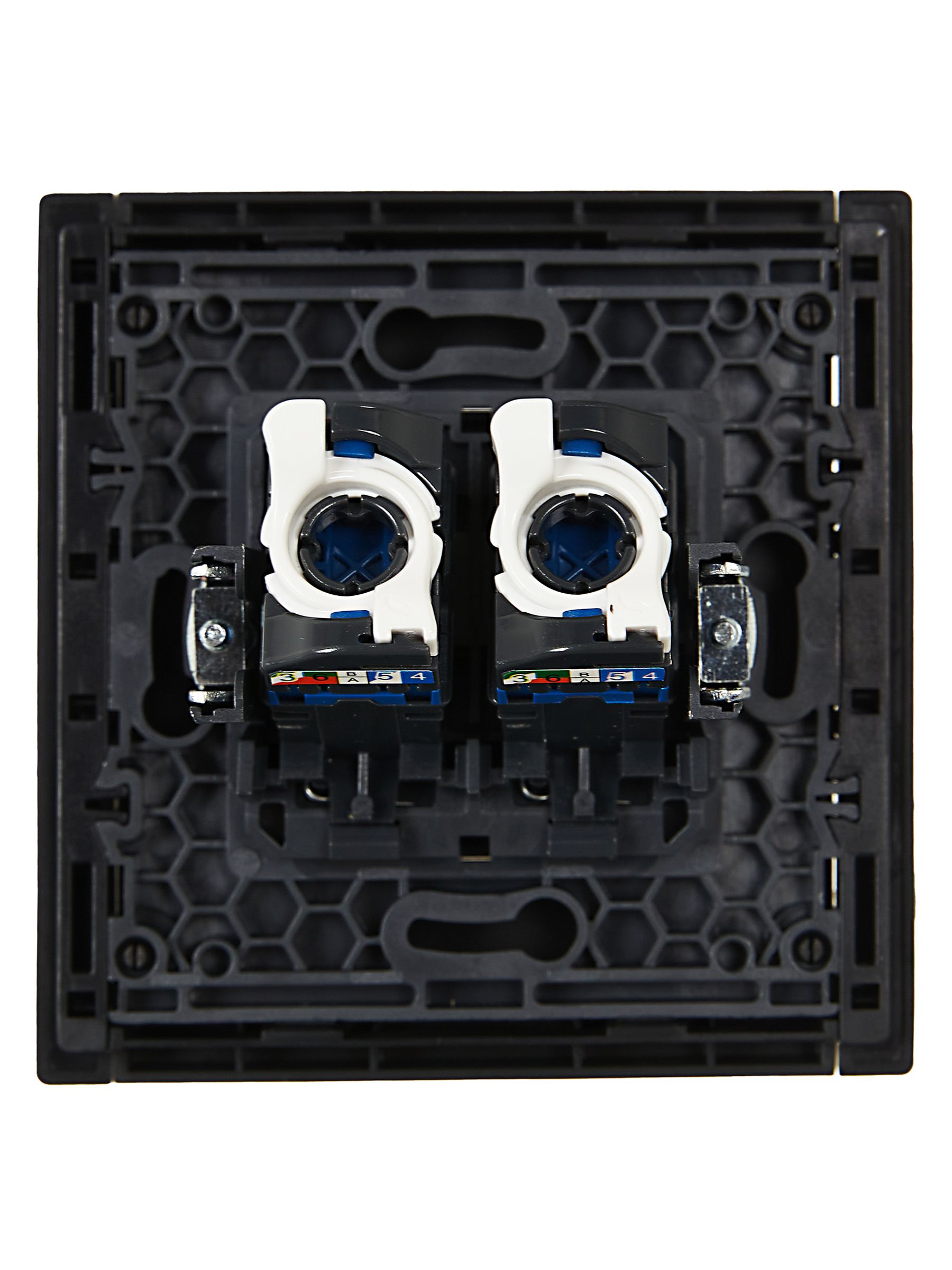             FORTE&PIANO Розетка, компьютерге арналған, екілі RJ45 категория 6 FP134 қара ИЭК    