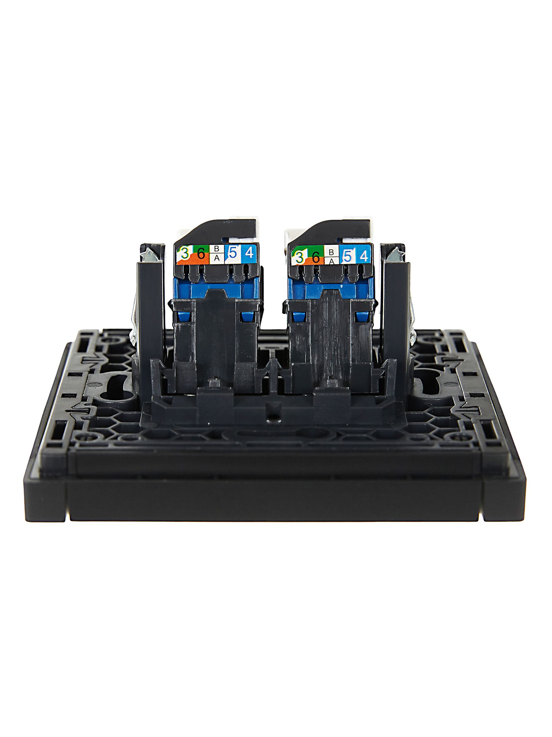             FORTE&PIANO Розетка, компьютерге арналған, екілі RJ45 категория 6 FP134 қара ИЭК    