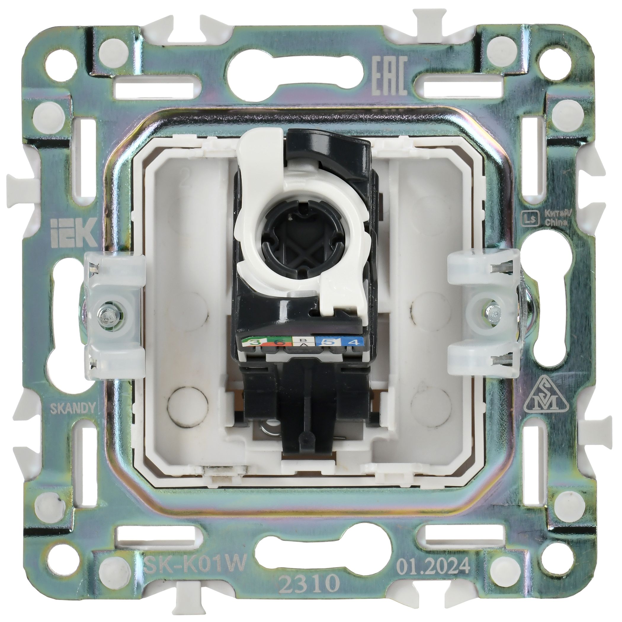             SKANDY Розетка, компьютерге арналған RJ45 категория 5Е SK-K01W арктикалық ақ ИЭК    