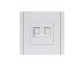             FORTE&PIANO 2 ұялы розетка RJ11+RJ45 кат.5E FP235 ақ IEK    
