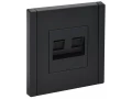 FORTE&PIANO 2 ұялы розетка RJ11+RJ45 кат.5E FP135 қара IEK