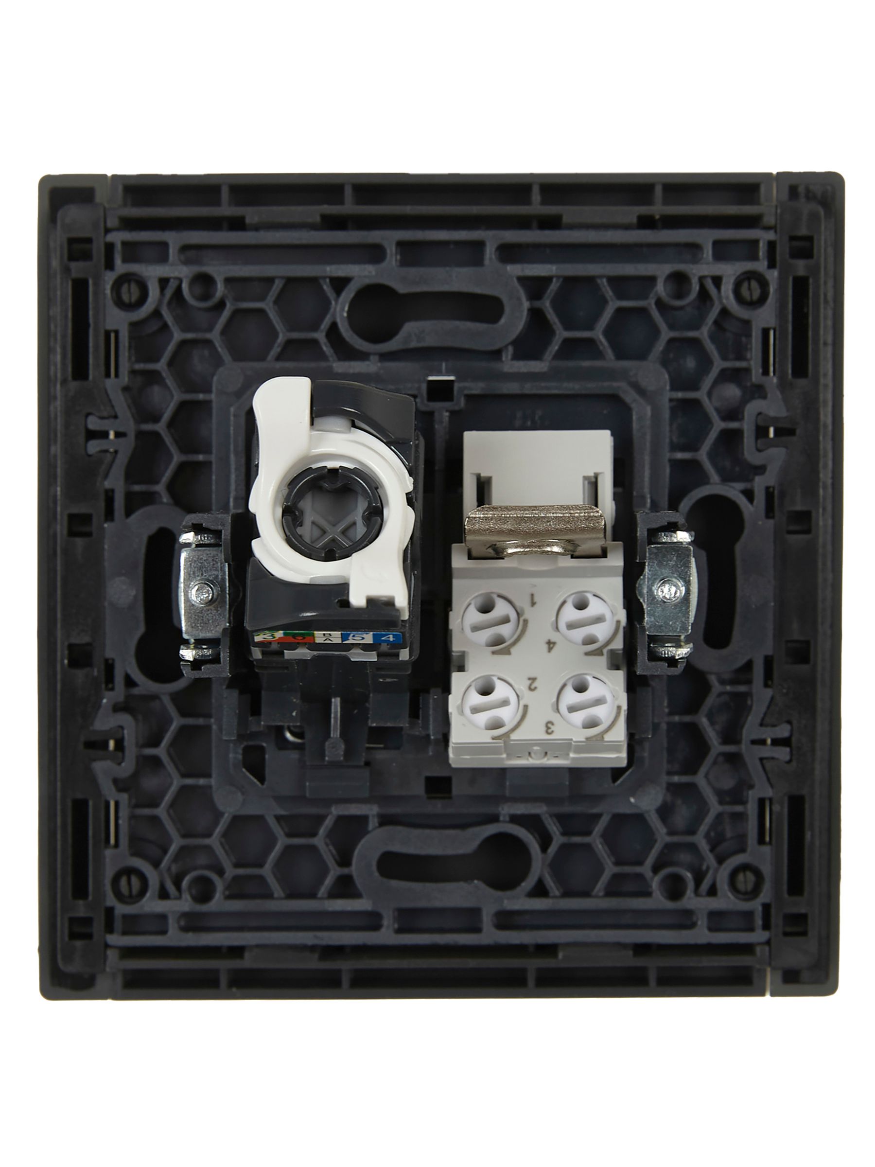             FORTE&PIANO 2 ұялы розетка RJ11+RJ45 кат.5E FP335 сұр IEK    