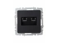             BRITE Қос компьютерлік розетка RJ45 категория 6 РК11-2-БрЧ қара IEK    