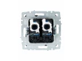             BRITE Қос компьютерлік розетка RJ45 категория 6 РК11-2-БрЧ қара IEK    
